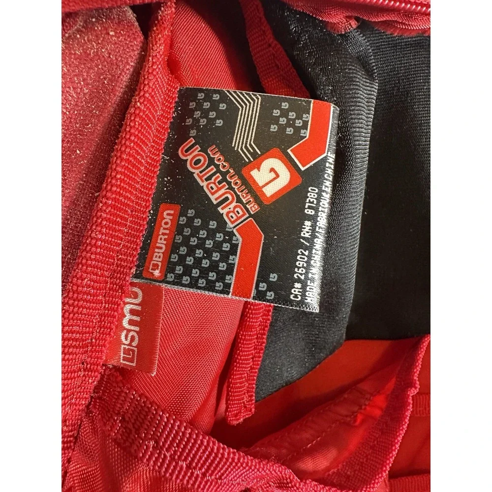 Burton‎ Red Houndstooth Backpack Padded Straps School Bag Laptop Snowboard